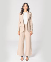 Beige Flared Formal Pant