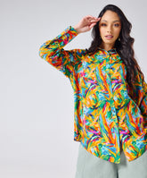 Oversized Colorful Printed Shirt