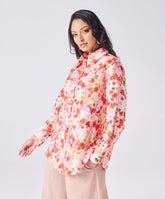 Oversized Orange Printed Shirt