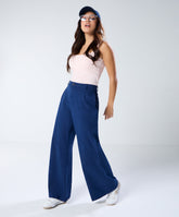 Blue Pleated Pants