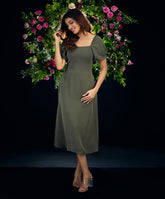 Chiffon Square Neck Dress