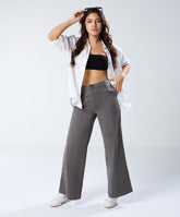 Grey Pleated Pants