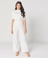 White Flared Formal Pant