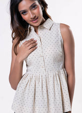 Halter Neck Peplum Top