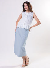 Side Open Cotton Skirt