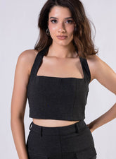 Ponte Skirt And Top Set Black - Top