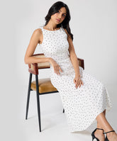 Sleeveless Empire Cut Aline Cotton Dress