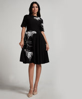 Butterfly Embroidered Short Sleeve Dress