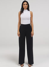 Flared Leg Formal Pant- Jet Black