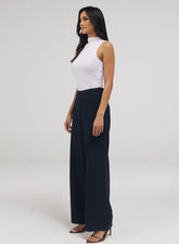 Flared Leg Formal Pant - Navy Blue
