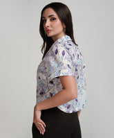 Crop Shirt With A Patch Pocket