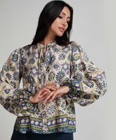 Border Detailed Beige Top