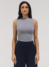 Rib Skinny Top - Light Grey