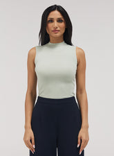 Rib Skinny Top - Baby Green