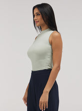 Rib Skinny Top - Baby Green
