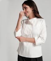 Front Buttoned Separated Collar Shirt