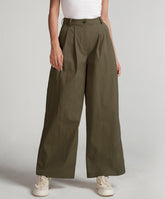 Flared Comfy Side Pocket Green Pant