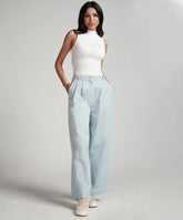 Flared Comfy Side Pocket Blue Pant