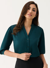 Classic Plain Solid Chiffon Top