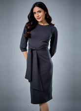 Waist Tie Ponte Bodycon Dress