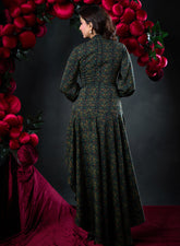 Side High Low Ditsy Print Dress