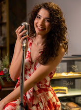 Deep Vneck Halter Printed Maxi Dress