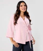 Wrap Around Vneck Cotton Top