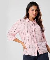 Flared Sleeve Cotton Shirt Top