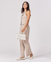 Flared Leg Formal Beige Pant