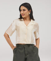 Lapel Detailed Embroidered Top