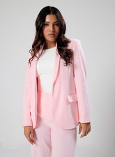 Over Sized Formal Blazer- Pastel Pink