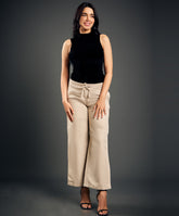 Beige Comfortable Linen Pant