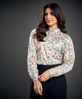 Satin Printed Long Sleeve Shirt