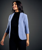 3/4 Sleeve Light Blue Office Blazer