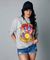 oversize gray marl positive tshirt