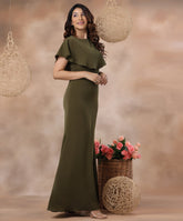 two tiered chiffon maxi