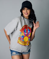 oversize gray marl positive tshirt