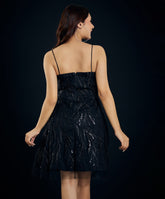 bling lace black dress