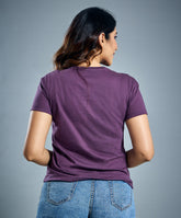 Basic Crew Neck Purple Tshirt