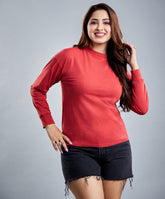 acid wash long sleeve orange t shirt