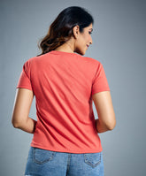 Basic Crew Neck Orange Tshirt