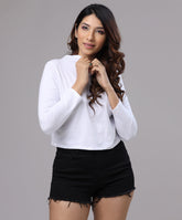 long sleeve white hoodie tshirt