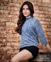 acid wash grey long sleeve t shirt