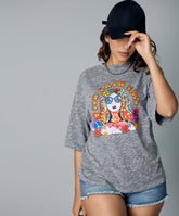 oversize dark gray marl tshirt