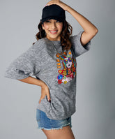 oversize dark gray marl tshirt