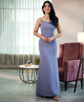 cowl neck chiffon maxi dress