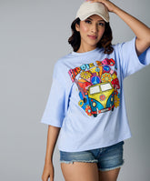 oversize light blue tshirt