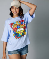 oversize light blue tshirt