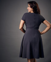 shank attached grey mini dress