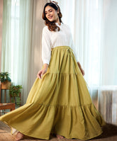 beach cotton maxi skirt